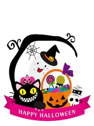 ハロウィンイラスト ピンク