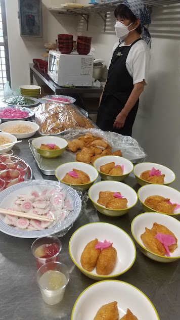 敬老そば盛り付け